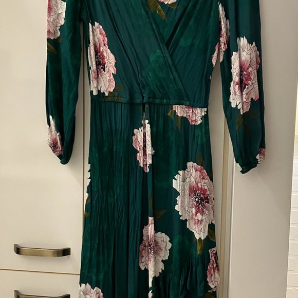 Plenty by Tracy Reese green and pink floral dress - Picture 2 of 6